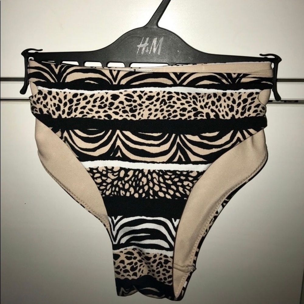 H&M Animal Print Swimwear Briefs Size 10